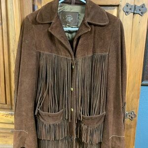 Lariat Dark Brown Leather Fringe Jacket